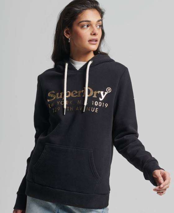 Superdry hanorac de interes local îmbrăcăminte negru femei JX0Z5985