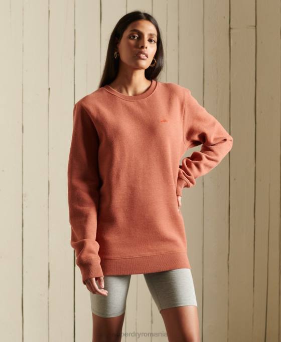 Superdry hanorac oversize din bumbac organic cu logo vintage îmbrăcăminte maro femei JX0Z6033