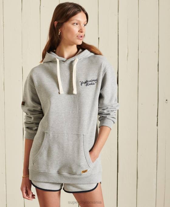 Superdry hanorac supradimensionat pentru haine de lucru îmbrăcăminte gri femei JX0Z6175