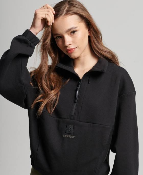 Superdry hanorac tech batwing cu jumătate de fermoar îmbrăcăminte negru femei JX0Z3281