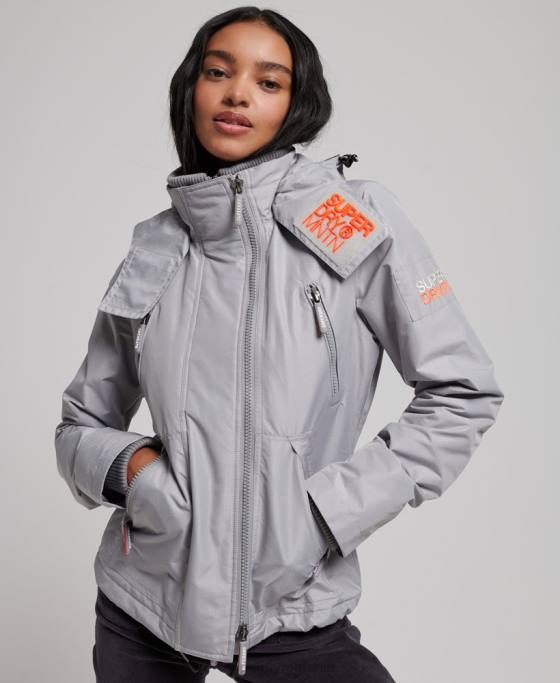 Superdry geaca de munte sd-windcheater îmbrăcăminte gri deschis femei JX0Z3533
