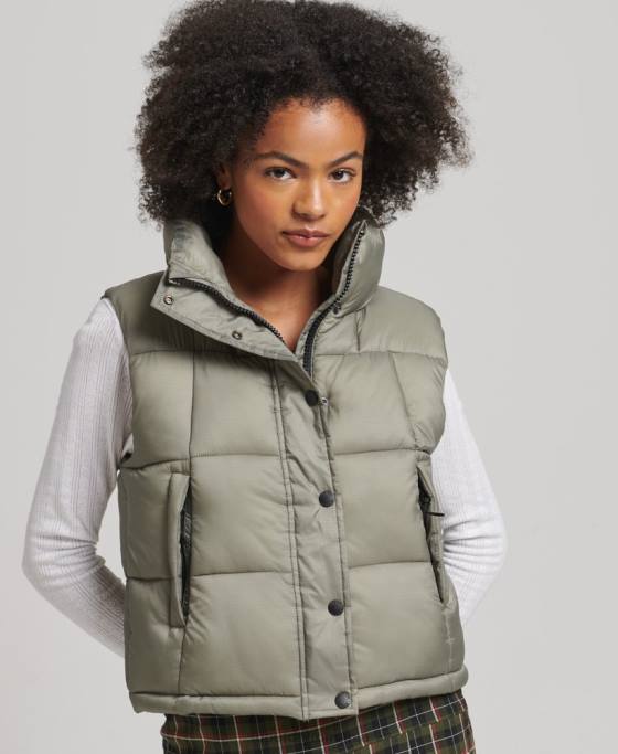 Superdry gilet sport montan îmbrăcăminte kaki femei JX0Z5440