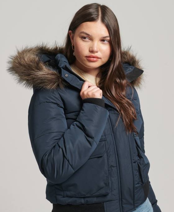 Superdry jachetă bomber everest ella îmbrăcăminte marina femei JX0Z5628
