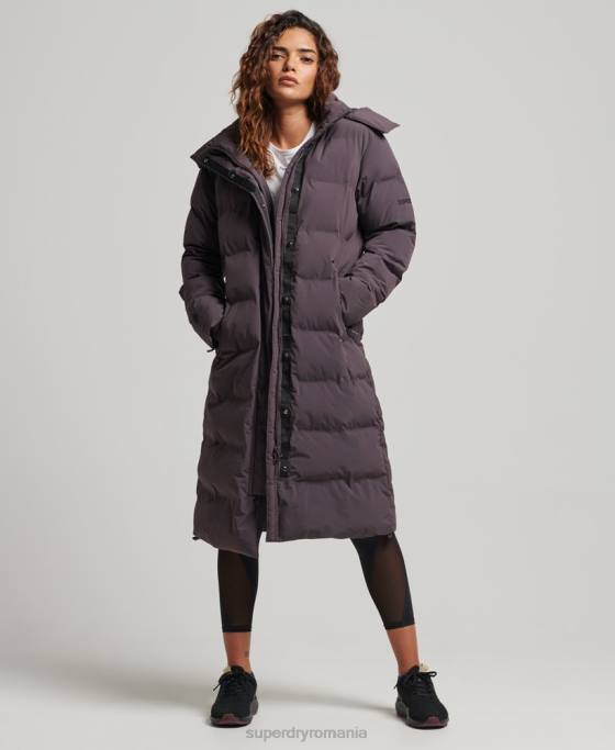 Superdry jachetă căptușită cu paragate tren îmbrăcăminte Violet femei JX0Z6342