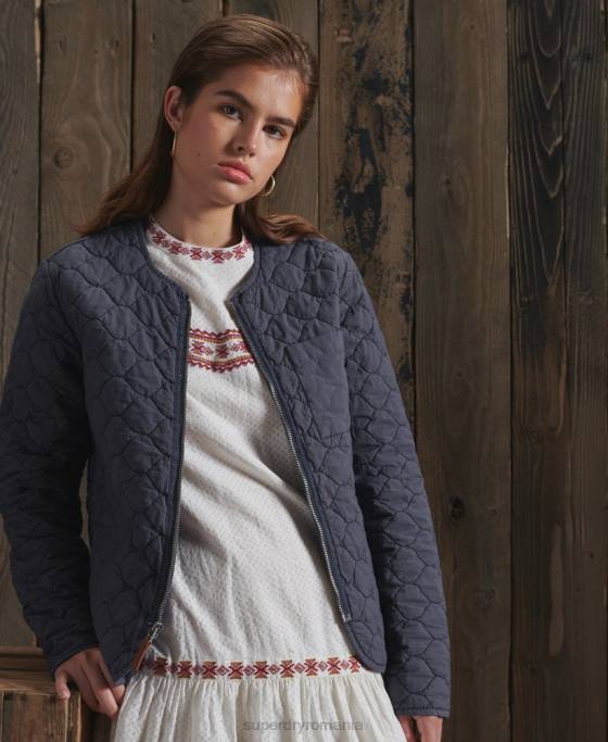 Superdry jachetă cu căptușeală uscată ediție limitată îmbrăcăminte marina femei JX0Z5529
