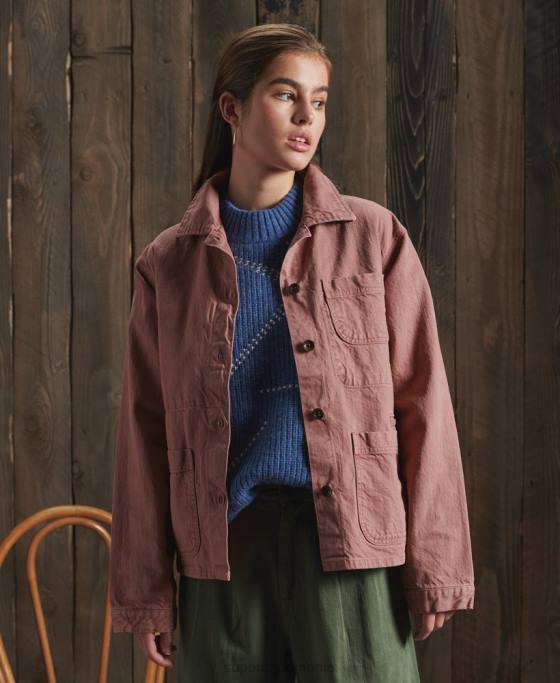 Superdry jachetă de artist uscată ediție limitată îmbrăcăminte roz femei JX0Z5678