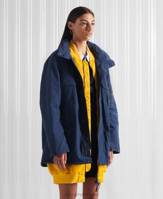 Superdry jachetă dublă sdx new york ediție limitată îmbrăcăminte marina femei JX0Z4763