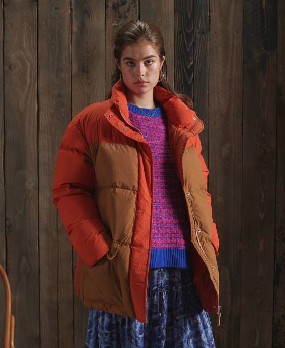 Superdry jachetă funnel ediție limitată uscată îmbrăcăminte portocale femei JX0Z5695