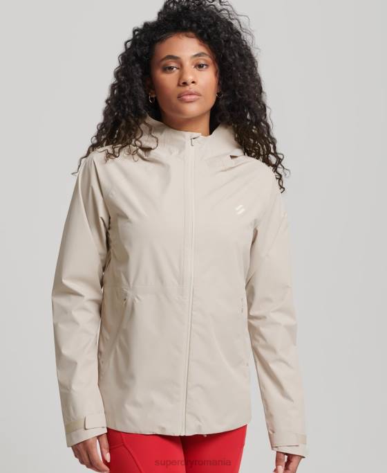 Superdry jachetă impermeabilă îmbrăcăminte bej femei JX0Z5616