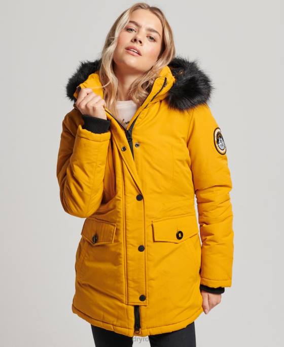 Superdry jachetă parka Ashley Everest îmbrăcăminte galben femei JX0Z5740