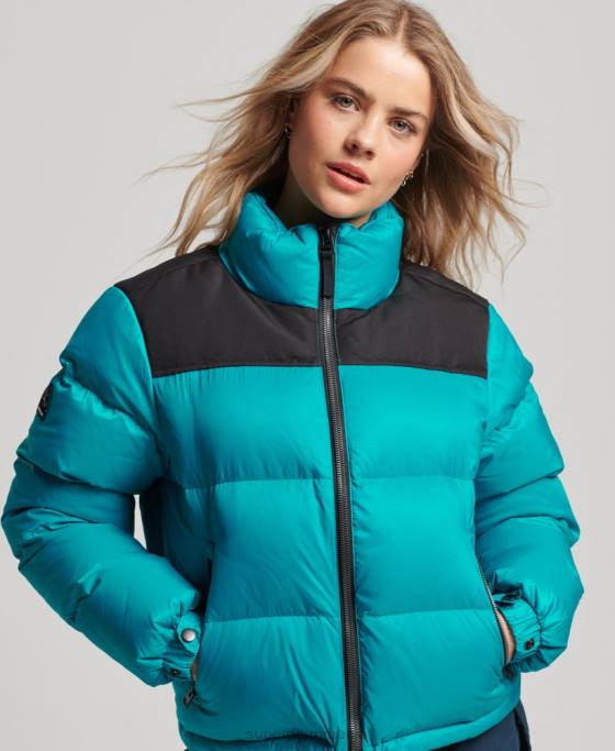 Superdry jachetă puffer cod sport îmbrăcăminte verde femei JX0Z5631