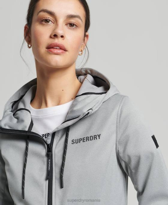 Superdry jachetă tech softshell îmbrăcăminte gri femei JX0Z5411