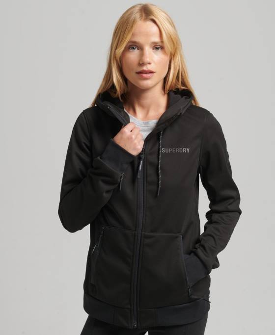 Superdry jachetă tech softshell îmbrăcăminte negru femei JX0Z5554