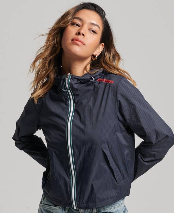 Superdry jachetă ușoară cu logo standard cod îmbrăcăminte marina femei JX0Z3540