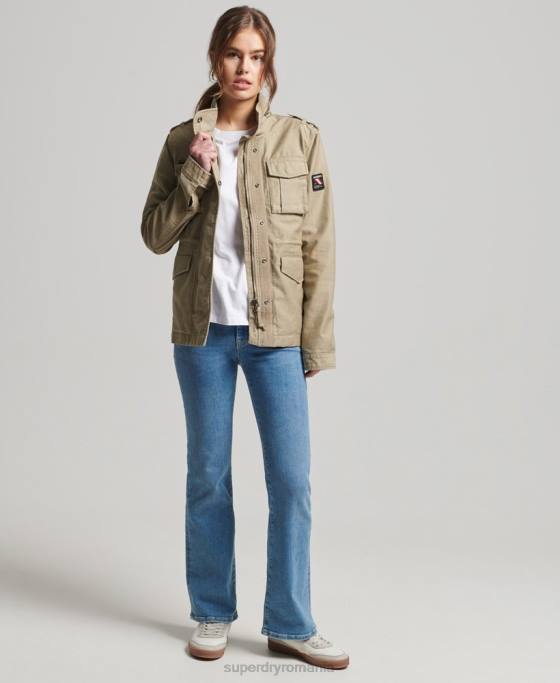 Superdry jachetă vintage m65 îmbrăcăminte bronzat femei JX0Z3525