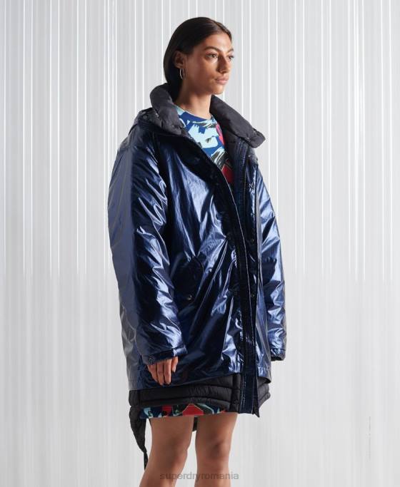 Superdry parka dublu sdx editie limitata îmbrăcăminte marina femei JX0Z1192