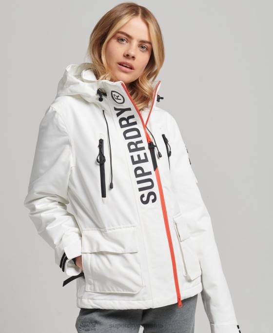 Superdry sd-breaker final cu glugă îmbrăcăminte alb femei JX0Z3821