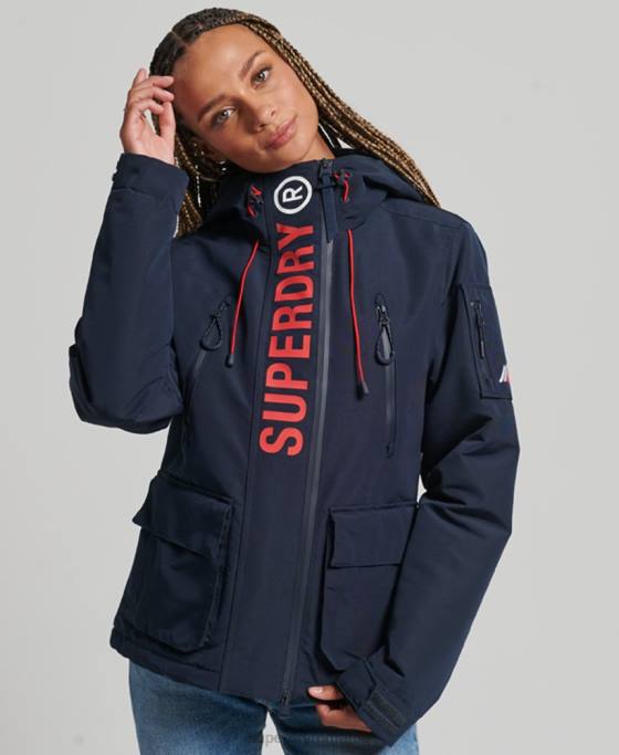 Superdry sd-breaker final cu glugă îmbrăcăminte marina femei JX0Z3738
