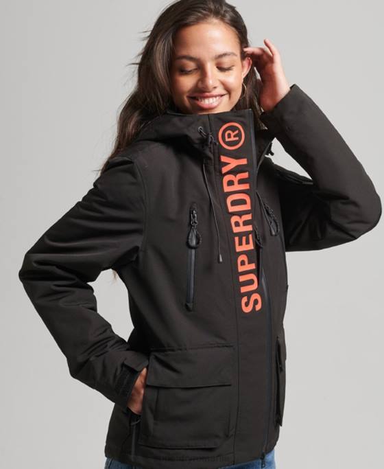 Superdry sd-breaker final cu glugă îmbrăcăminte negru femei JX0Z3665