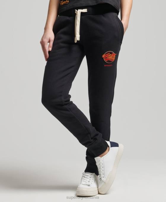 Superdry joggeri colegiali de epocă îmbrăcăminte negru femei JX0Z6571
