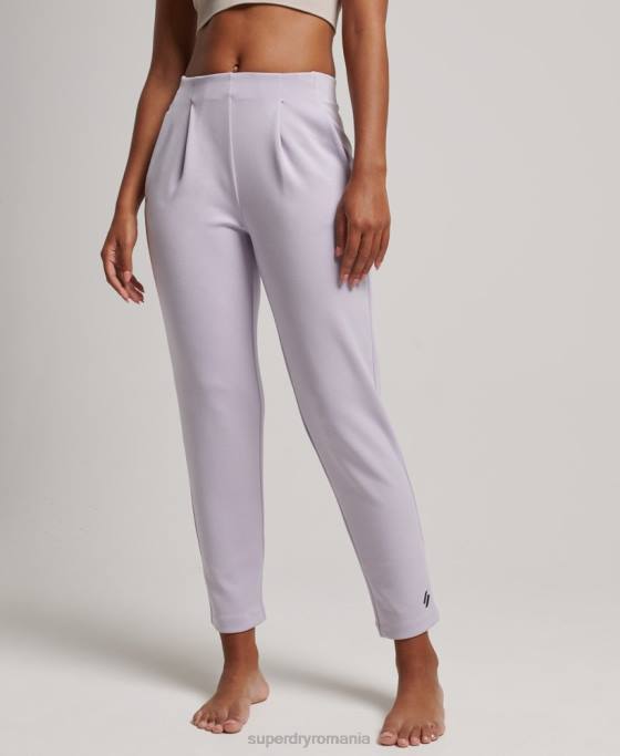 Superdry pantaloni de jogging croiți flex îmbrăcăminte Violet femei JX0Z3909