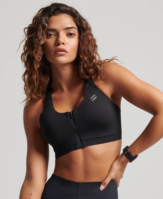 Superdry alerga sutien de performanță îmbrăcăminte negru femei JX0Z6310
