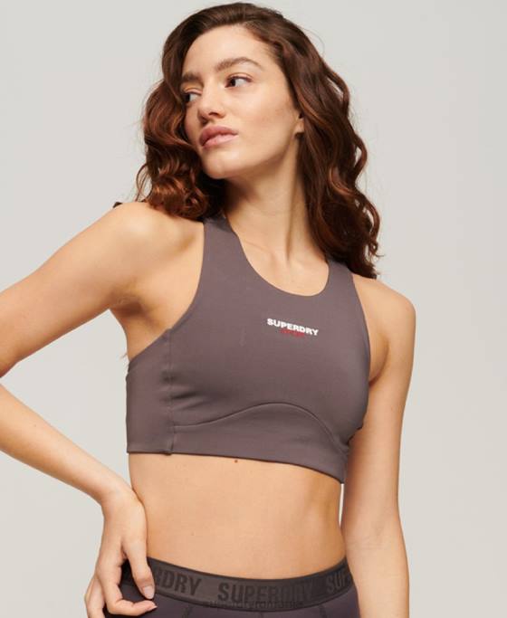 Superdry sutien activ de bază îmbrăcăminte gri femei JX0Z2996