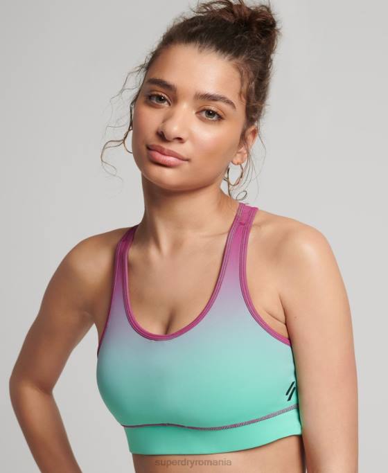 Superdry sutien esențial pentru antrenament îmbrăcăminte turcoaz femei JX0Z6345