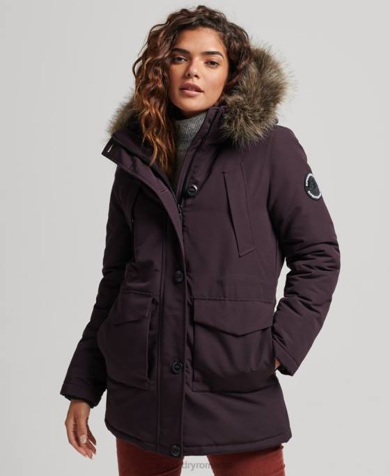 Superdry parka everest îmbrăcăminte Violet femei JX0Z3786