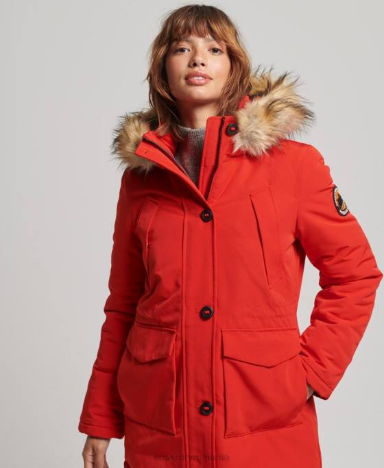 Superdry parka everest îmbrăcăminte roșu femei JX0Z3808