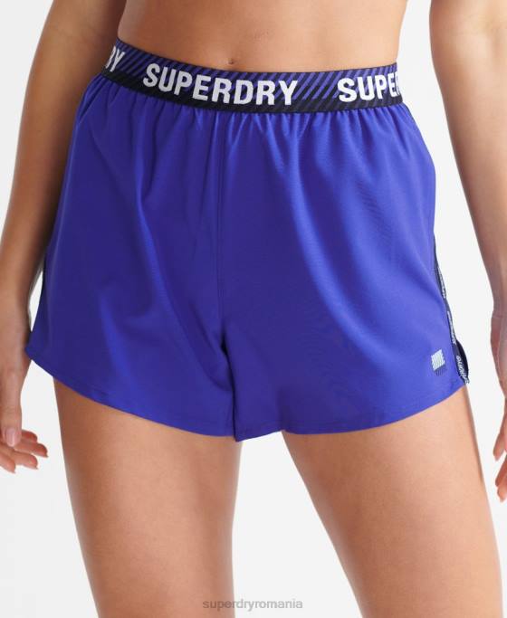 Superdry antrenează pantaloni scurți largi îmbrăcăminte albastru femei JX0Z3170