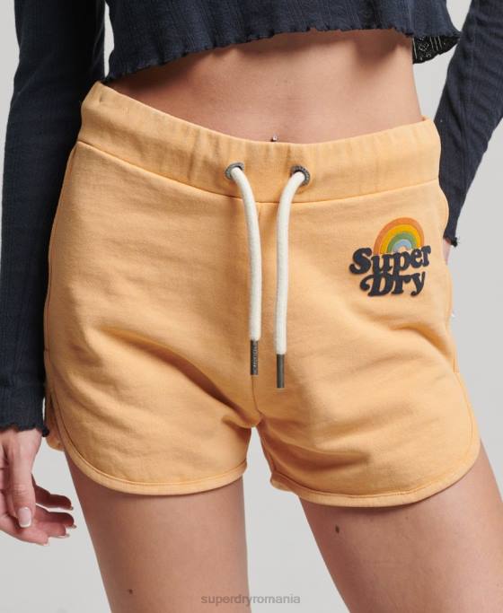 Superdry pantaloni scurți curcubeu îmbrăcăminte maro femei JX0Z2167