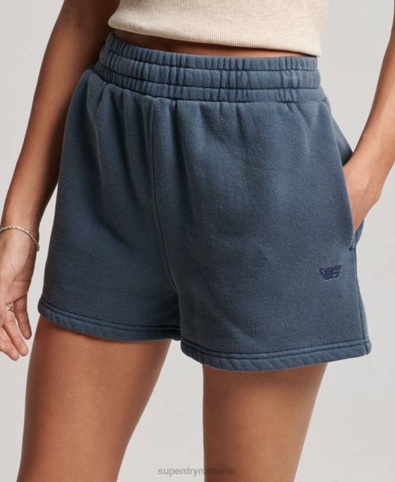 Superdry pantaloni scurți de transpirație vintage îmbrăcăminte marina femei JX0Z3122