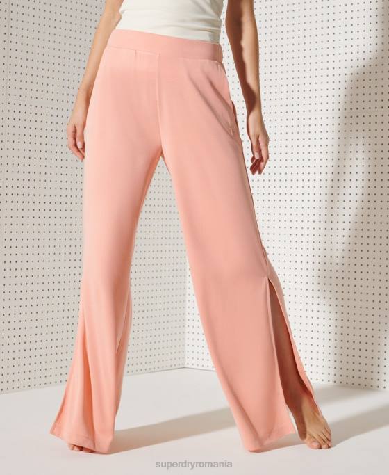 Superdry flex pantaloni largi îmbrăcăminte roz femei JX0Z3944