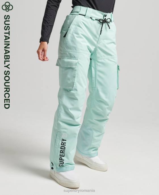 Superdry pantaloni de salvare final îmbrăcăminte albastru deschis femei JX0Z6596