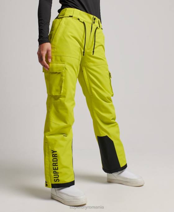 Superdry pantaloni de salvare final îmbrăcăminte galben femei JX0Z2595