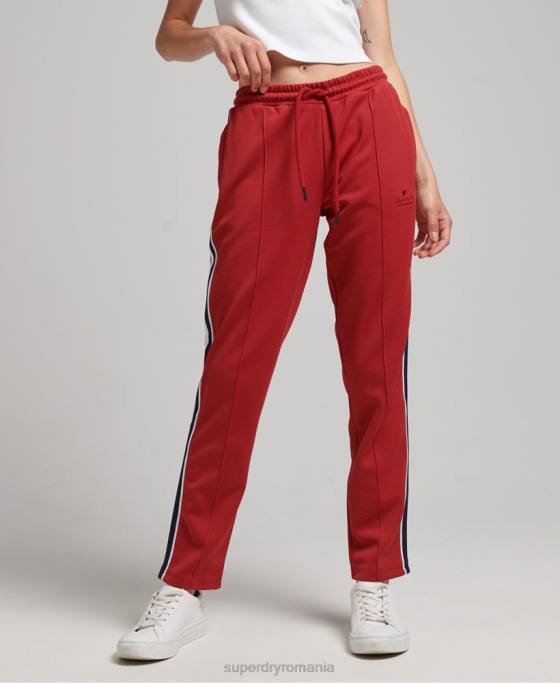 Superdry pantaloni de sport din tricot îmbrăcăminte roșu femei JX0Z2579