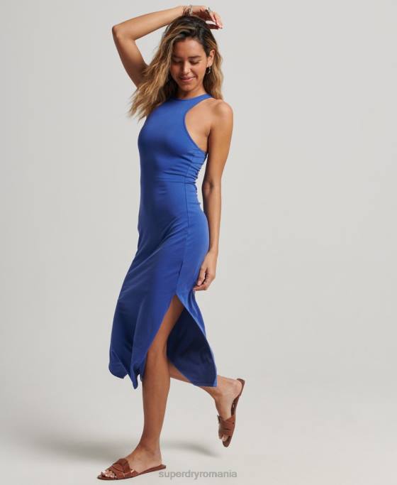 Superdry rochie de curse din tricou îmbrăcăminte albastru femei JX0Z2361