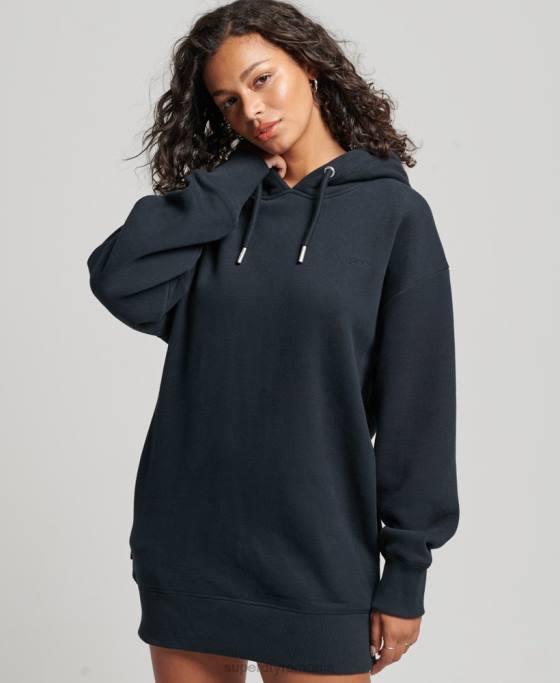 Superdry rochie de transpirație cu logo vintage brodat îmbrăcăminte marina femei JX0Z2432