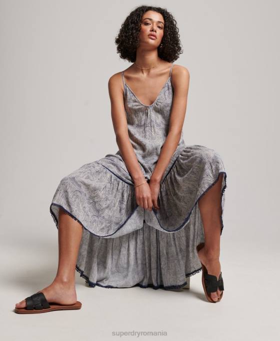 Superdry rochie lunga cami îmbrăcăminte marina femei JX0Z2389