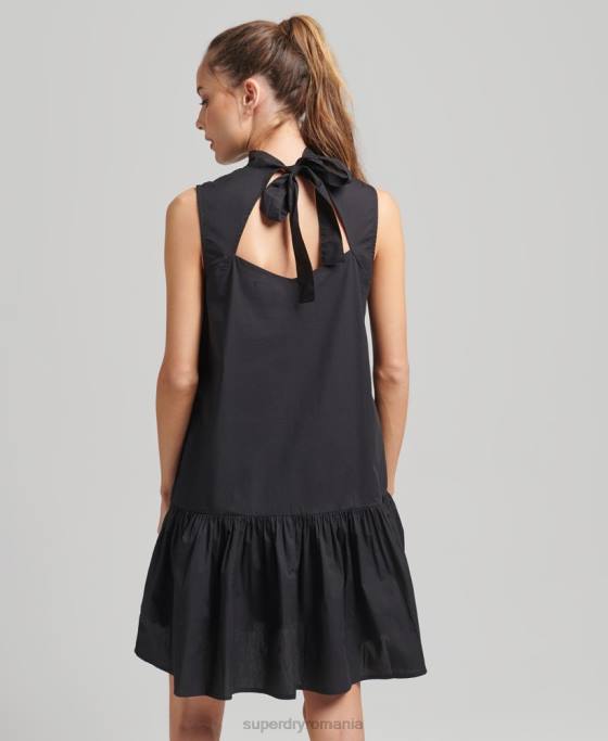 Superdry rochie mini tesuta îmbrăcăminte negru femei JX0Z2537