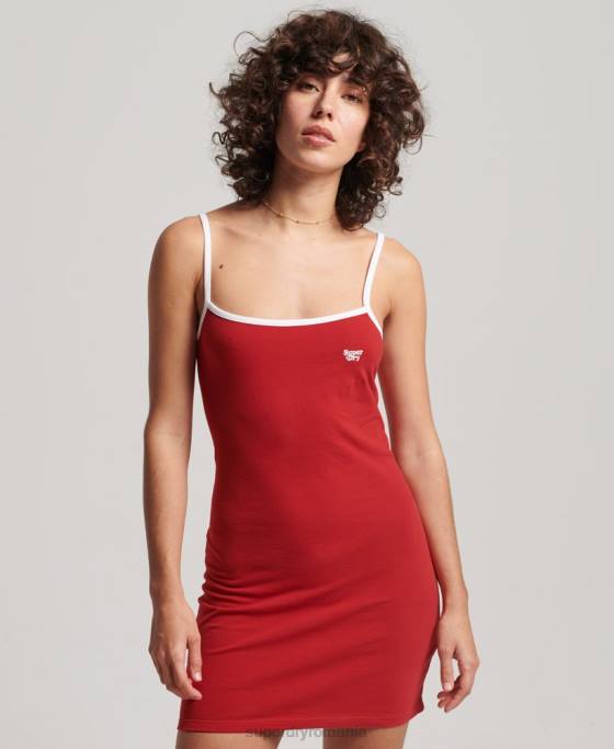 Superdry rochie vintage din jerseu îmbrăcăminte roșu femei JX0Z2507