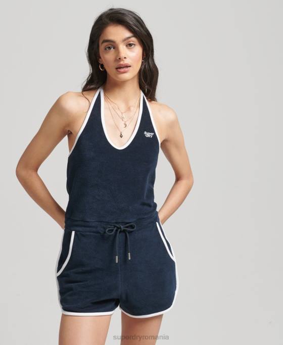 Superdry costum de joacă cu prosop de epocă îmbrăcăminte marina femei JX0Z4100