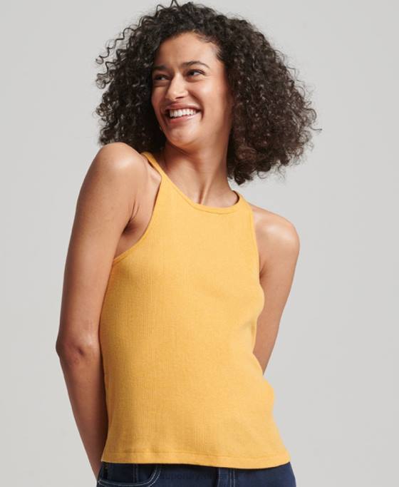 Superdry top vestă de curse îmbrăcăminte galben femei JX0Z2945