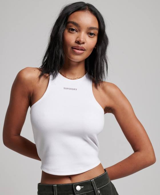 Superdry vesta code tech racer îmbrăcăminte alb femei JX0Z2965