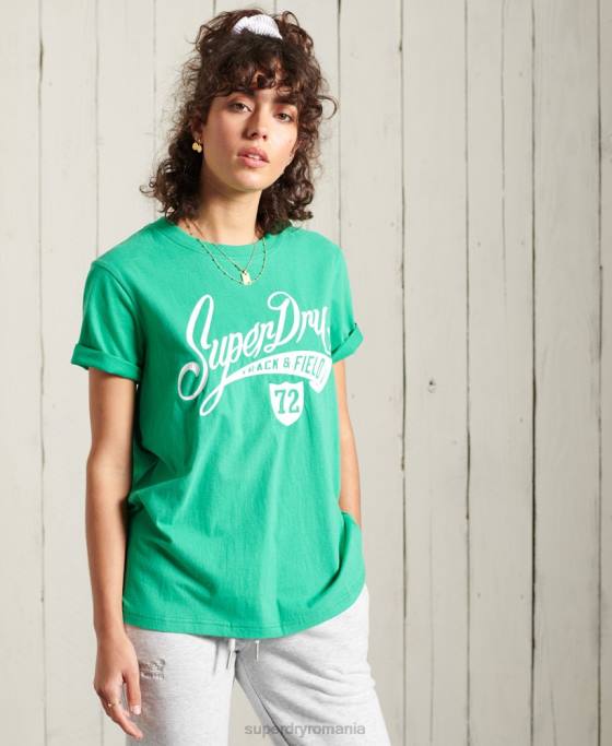 Superdry tricou colegial cali state îmbrăcăminte turcoaz femei JX0Z2726