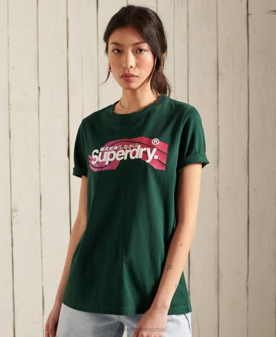 Superdry tricou core logo cali îmbrăcăminte turcoaz femei JX0Z6253