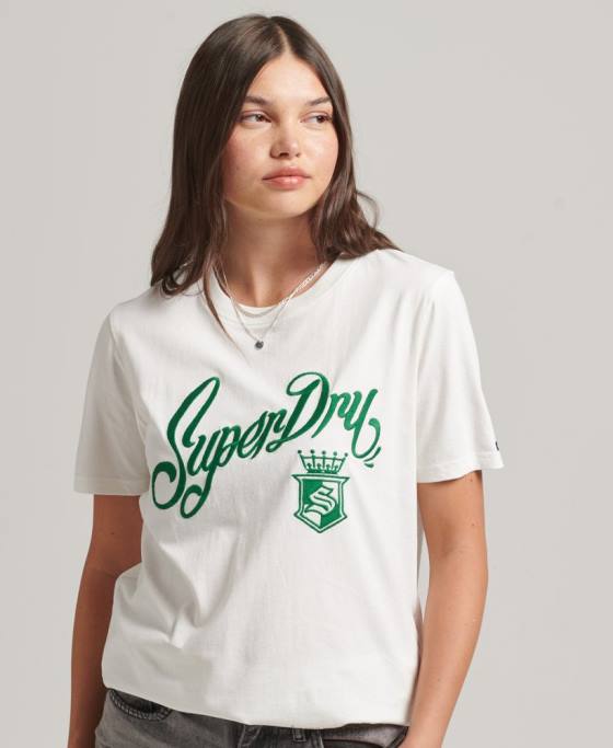 Superdry tricou pride & craft îmbrăcăminte alb femei JX0Z2791