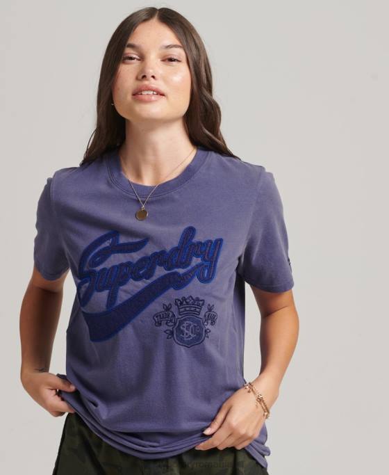 Superdry tricou pride & craft îmbrăcăminte albastru inchis femei JX0Z2764