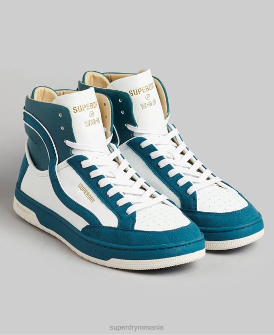 Superdry pantofi sport de înaltă coș vegan vintage pantofi albastru femei JX0Z6731